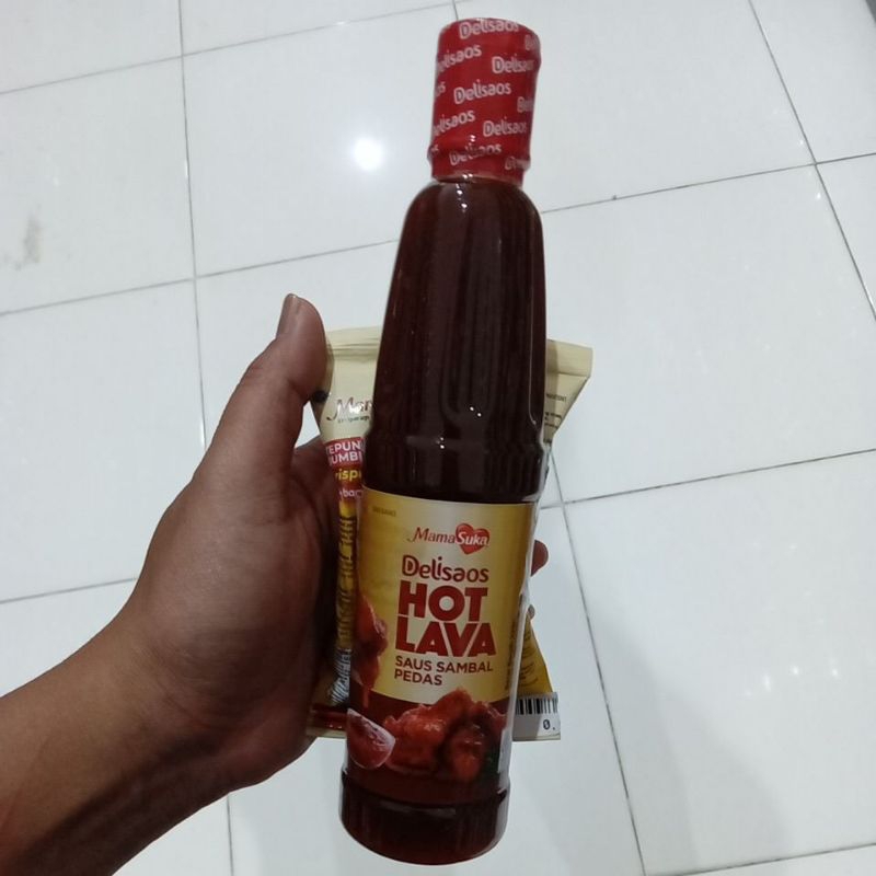 

Mahbubah - Delisaos Hot Lava 320 g Saus Sambal Pedas Botol