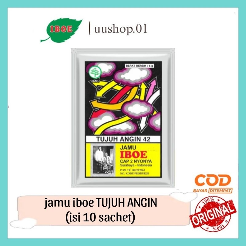 

Jamu Iboe Tujuh Angin (isi 10 bungkus)