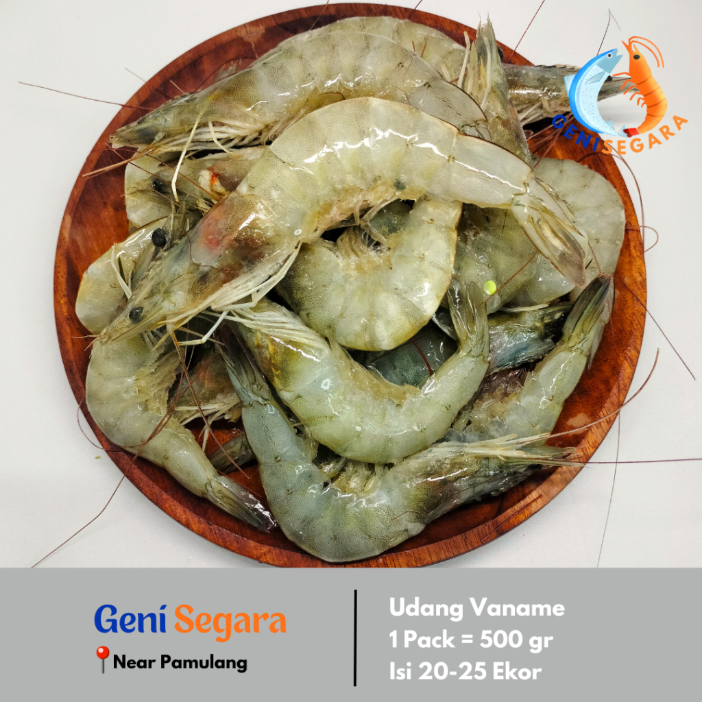 

Udang Vaname 1000 gr - Raja Udang Size 40 - Fresh Frozen Seafood