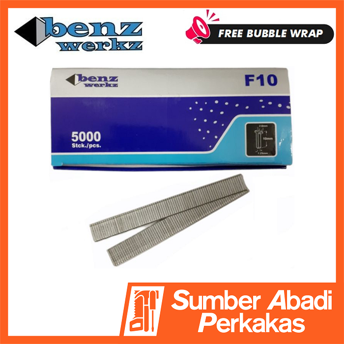 

BENZ KODENKI F 10 MO Isi Staples Mesin Paku Tembak Lurus Mata Air Nailer Nail Gun Angin Stapler F10 10MO