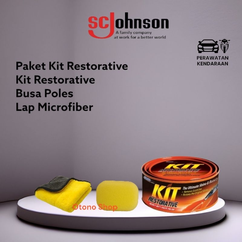 Kit Paste Wax Restorative Car Heavy Duty Polish Body 225gr