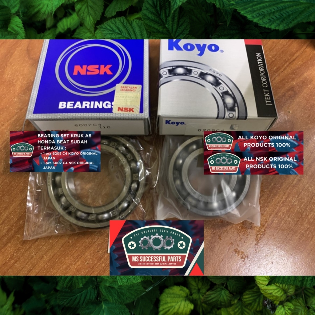 BEARING KRUK AS HONDA BEAT 6205 C4 6007 C4 SET ORIGINAL JAPAN