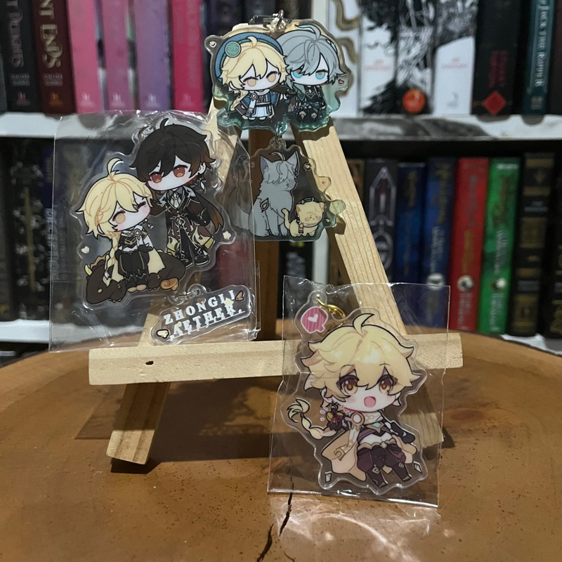 Genshin Fanmerch Couple Zhongther Alhaitham x Aether Zhongli Haither Keychain