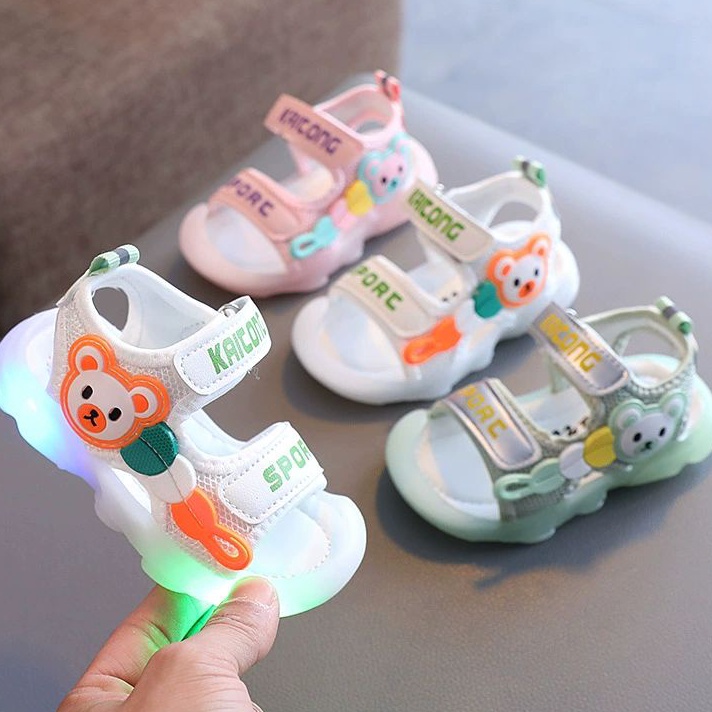 SQTG0972 XG34448 Svekes Sepatu Sandal Anak Cewe Cowo Sol Lunak Sepatu Lampu Sandal Sepatu