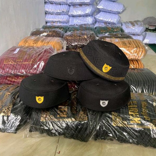 GROSIR (10 PCS)Peci Kopiah Malaysia Abdul Karim Hitam Motif |Gudang Kopiah