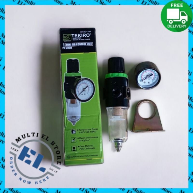 Regulator TEKIRO Air Control Unit filter Angin kompresor (Single  Regulator udara)
