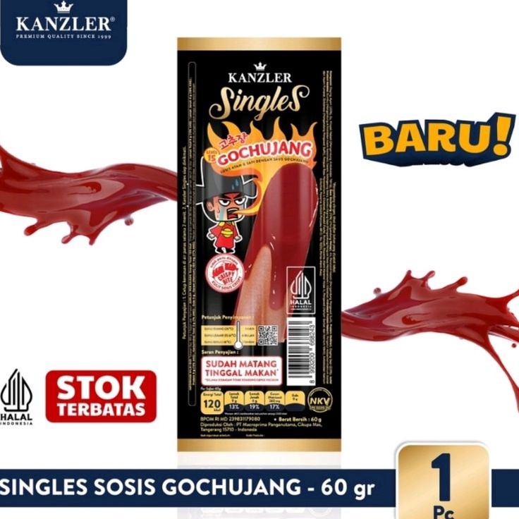 

➪➽✳✧ SOSIS KANZLER SINGLES HOT ORIGINAL KEJU MINI BAKSO 65gr Best