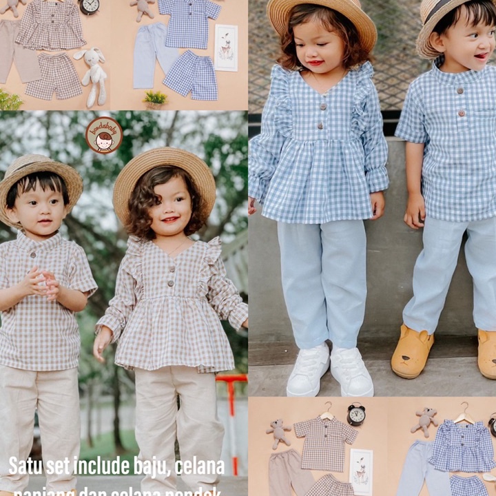 Termurah RAMIES Series Set Couple Anak / Setelan Baju Muslim Couple Anak 6bln-8thn.