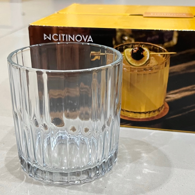 satu set gelas garis cantik korea picca citinova isi 6