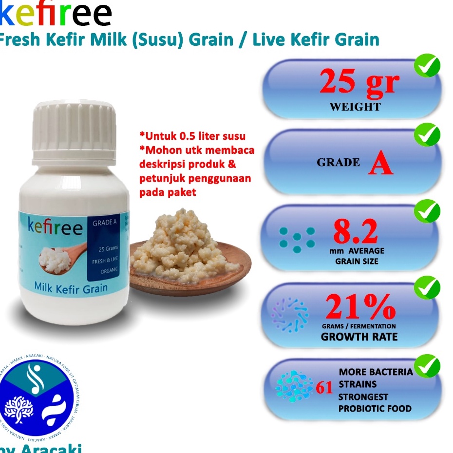 

Baru BIBIT KEFIR HIDUP / KEFIR GRAIN 100% (FRESH ORGANIC) GRADE A - KEFIREE Terupdate