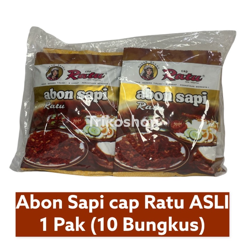 

Buruan Beli Abon sapi cap Ratu ASLI 10 pc / 1 Pak Ready