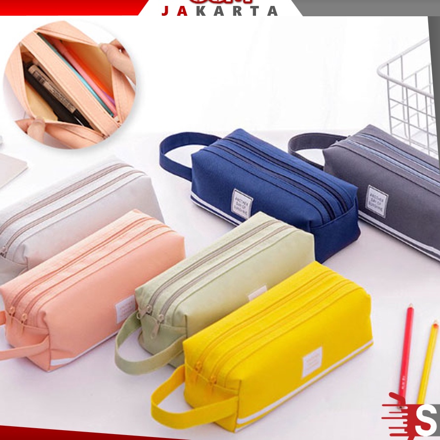 

Promo OSM JKT S5943 Kotak Pensil Dan Stationery Dual Zipper / Tempat Alat Tulis Perlengkapan Sekolah 2 Sisi / Kotak Pensil 2 Pouch