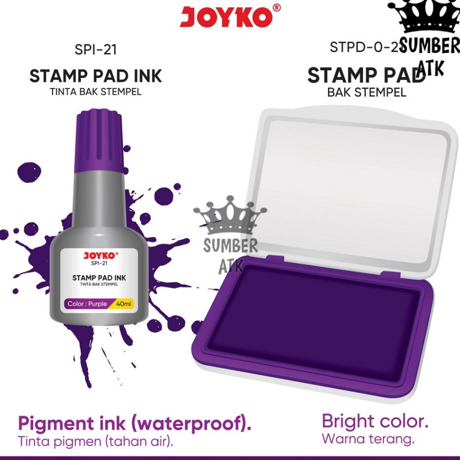 

Dijual Murah Stamp Pad Ink Tinta Bak Stempel Refill Tinta Stempel Joyko Stamp Pad Ink SPI-21 , Stamp Pad STPD-0-21