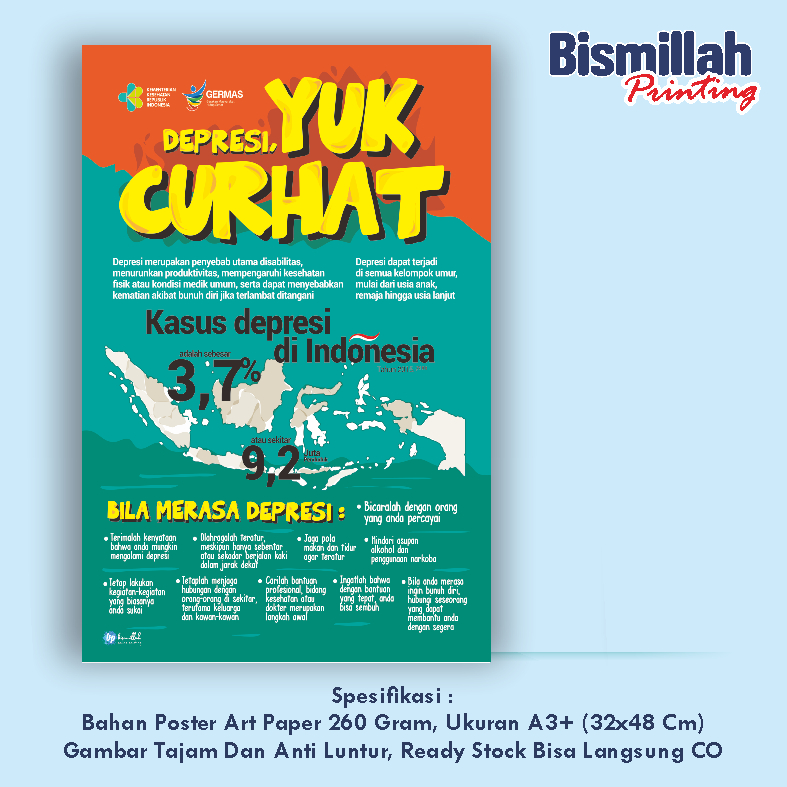 

Poster Kesehatan Depresi Yuk Curhat