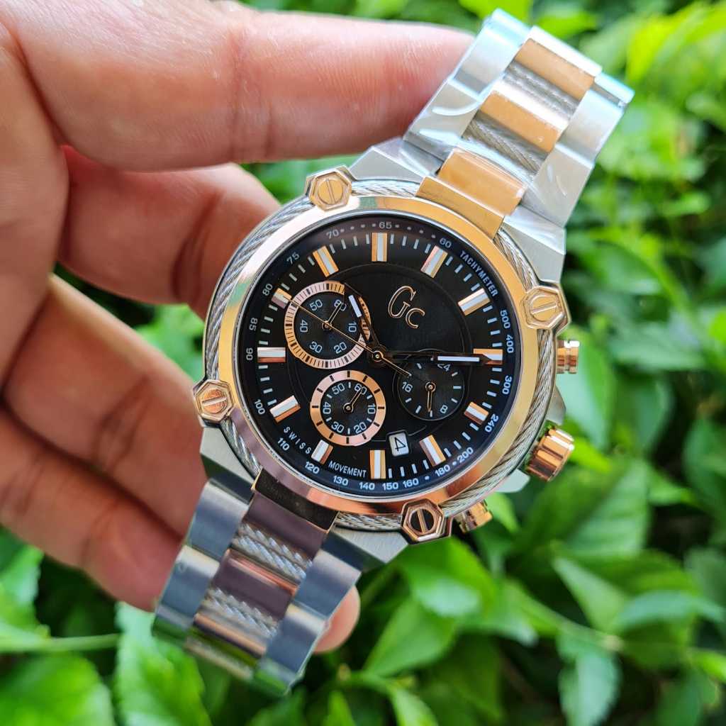 Jam Tangan Pria Guess Colection - GC Y24002G2 Chrono Stainless