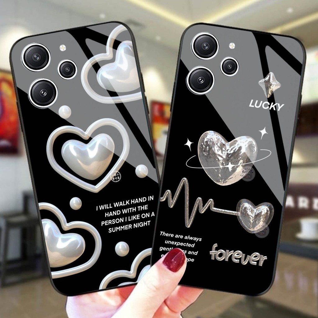 Case Kaca Redmi 12 2023 - Kesing Hp Redmi 12 2023  - Case Kaca Kilau  Redmi 12 2023 - Case  Redmi 12