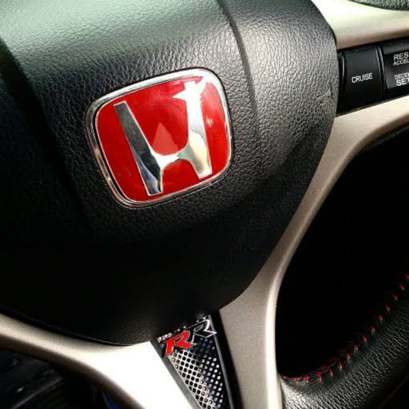 logo emblem stir honda H JDM Merah mobil jazz ge8 gd3 gk5 city accord civic freed stream