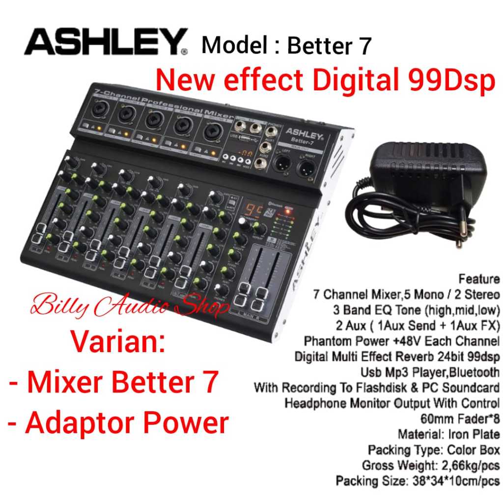 MIXER AUDIO ASHLEY ORIGINAL BETTER 7,SAMSON 4,6,PREMIUM 4,6