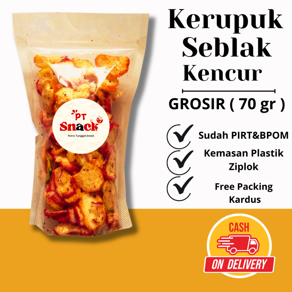 

[ PT SNACK ] Kerupuk seblak kencur grosir aneka cemilan kerupuk
