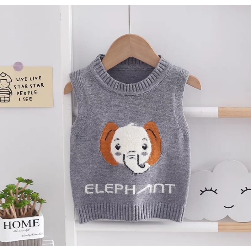 Atasan Outer Rompi Vest Rajut Knit Anak Laki-laki / Perempuan Korean Style Premium Import