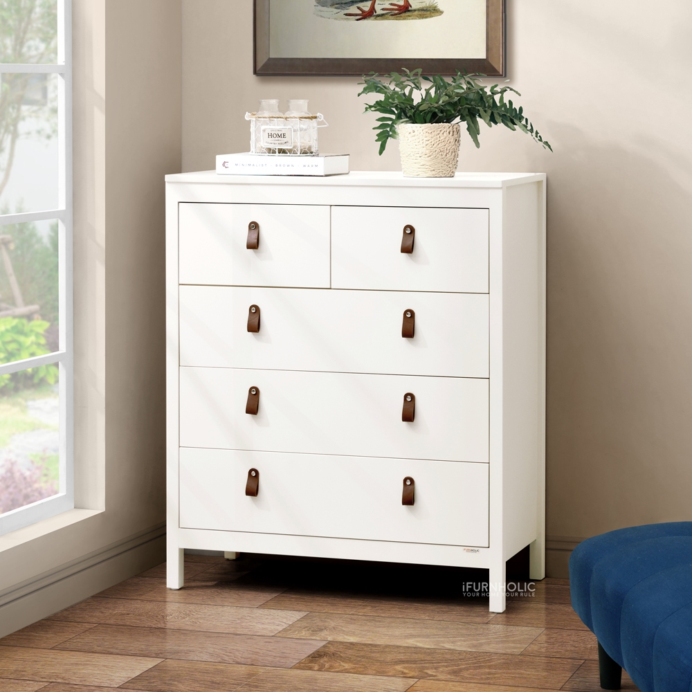 IFURNHOLIC Diego Chest 5 Drawers | Lemari Laci Kayu Minimalis | Kabinet Drawer Susun Penyimpanan