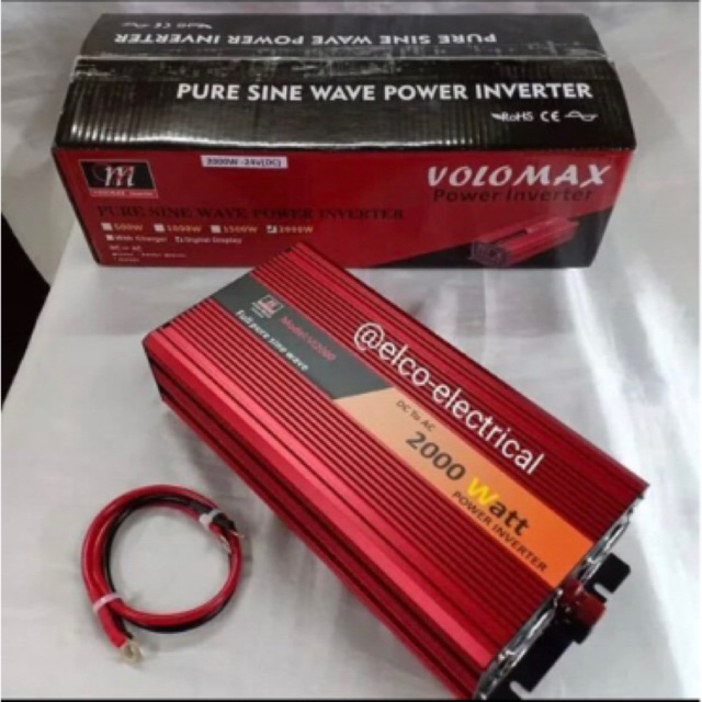 volomax inverter pure sine wave 2000w 24v sinus murni
