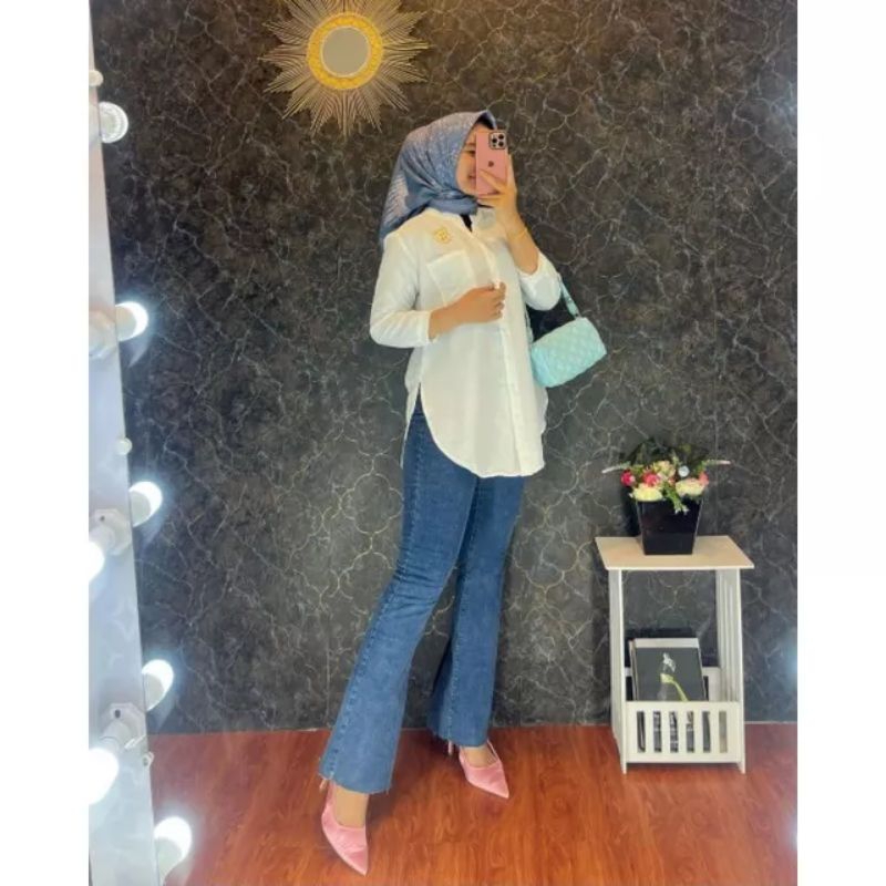 KEMEJA POLOS RAYON TWILL - KEMEJA RAYON OVERSIZE - KEMEJA