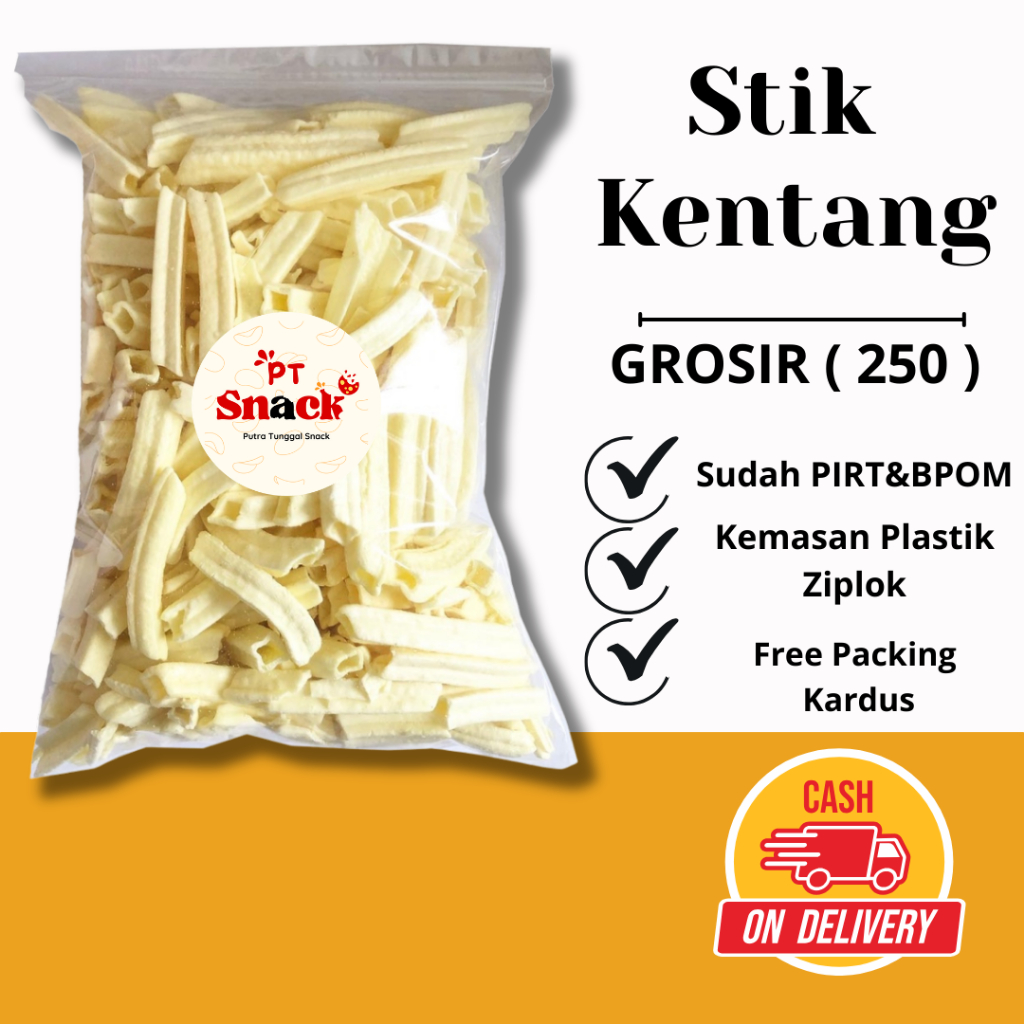 

[ PT SNACK ] Stik kentang kikori grosir 250 gr aneka snack cemilan camilan kentang