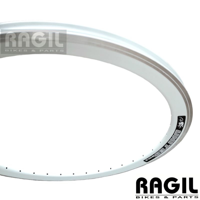 VELG SEPEDA 26 UNITED 2603 4CM 4 CM DOUBLE WALL LUBANG 36 HOLE 36 RIM RIMS ALLOY BRAKE LINE CNC PUTI