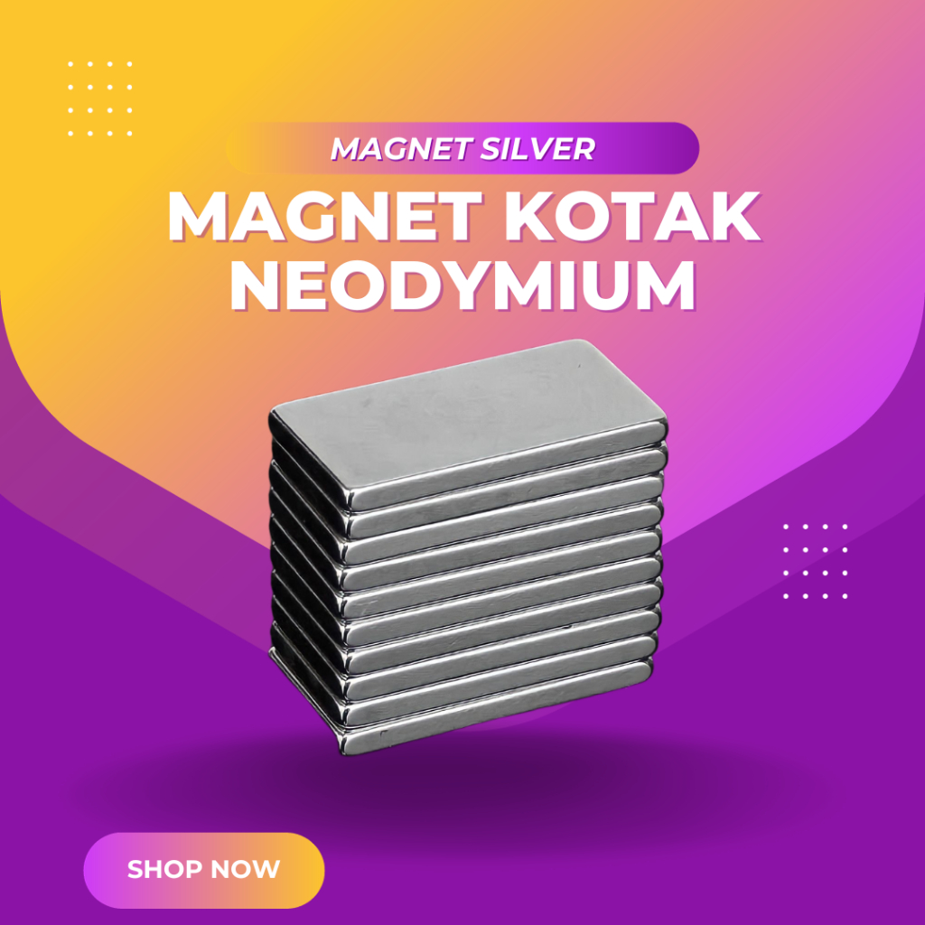 Magnet Neodymium N52 kotak Super Strong Magnet Neodymium Silver