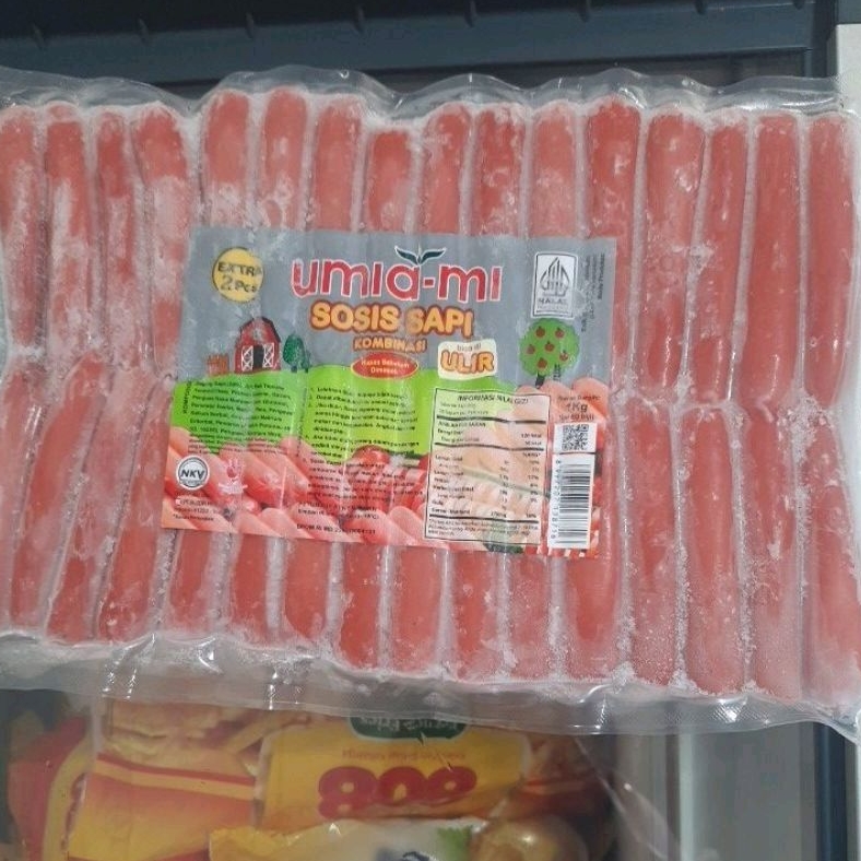 

Umiami Sosis Sapi dan Ayam Ulir 1kg isi 60