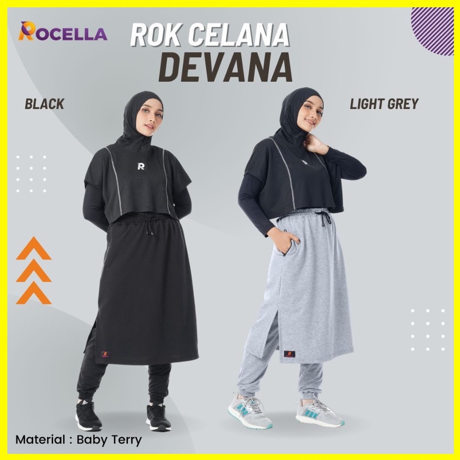 ❀PROMO❀ Rok Celana Devana dan Hijab Gloria Hijab Xena Rocella Rok Celana Olahraga Wanita Muslimah Ro