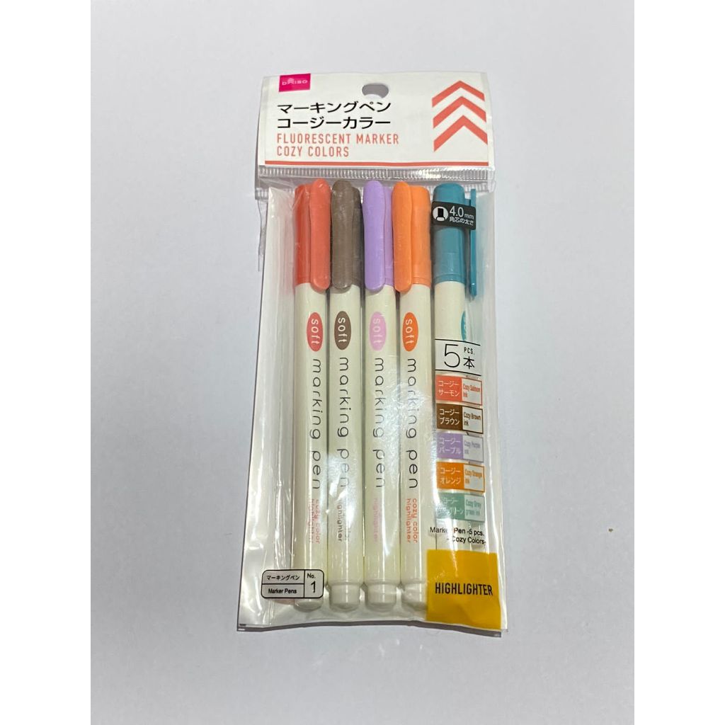 

Fluorescent Spidol Jepang Asli isi 5 Pcs