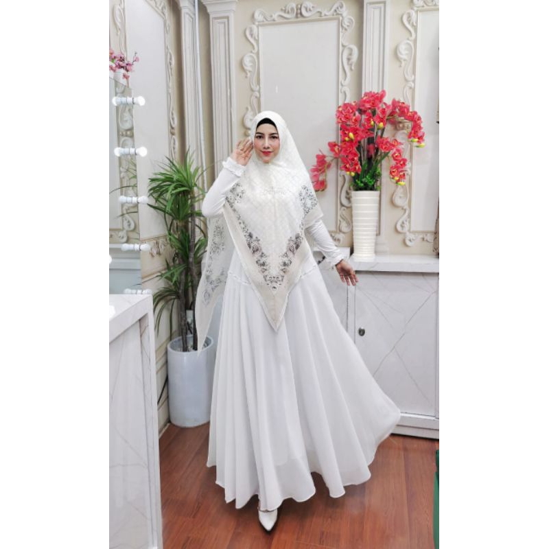 QAISHARA SYARI CERUTY BABYDOLL ARMANI MIX JERSEY CANTIK