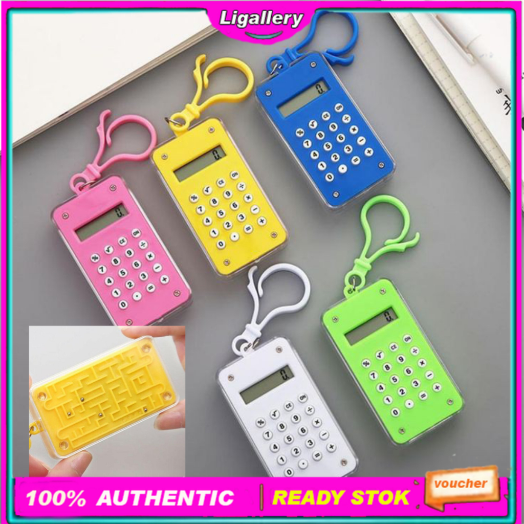 

✅ BISA COD Gantungan Kunci Kalkulator Calculator Mini Slim Mainan Maze Keychain