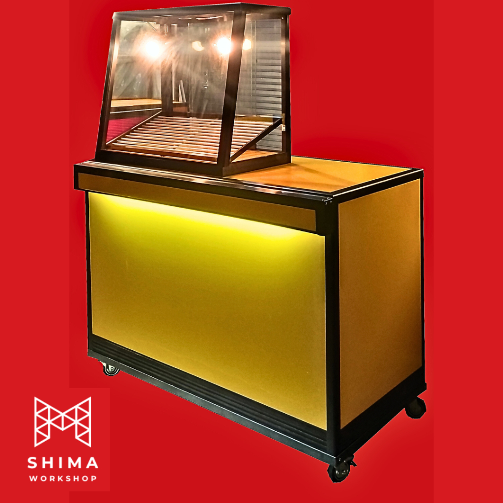 etalase fried chicken + meja shima jy