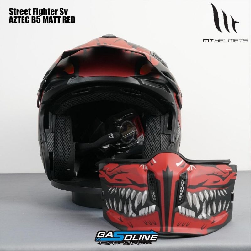 MT HELMETS STREETFIGHTER SV AZTEC B5 MATT RED