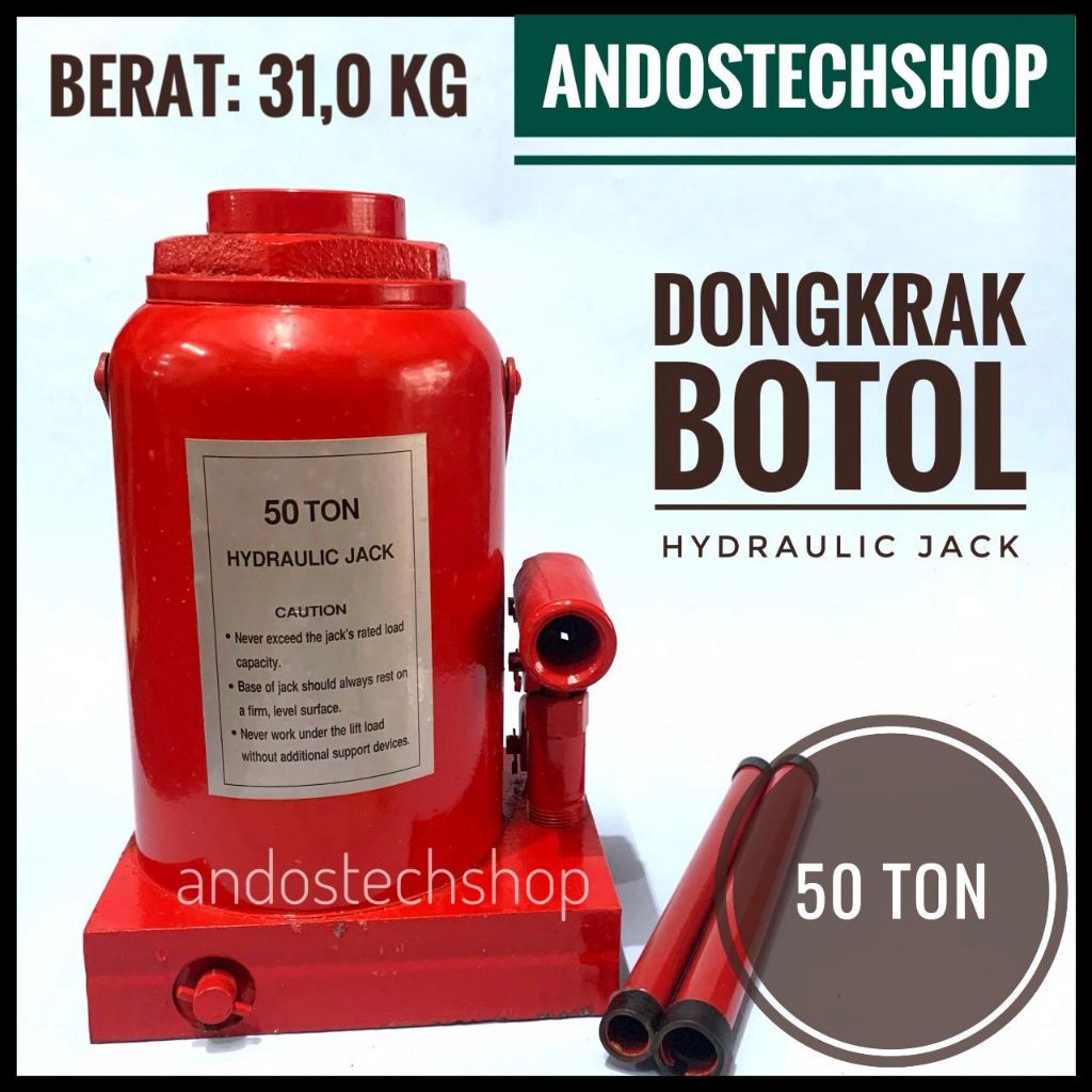 Dongkrak Botol 50 Ton (31 KG) | Dongkrak Mobil 50T | Hydraulic Jack