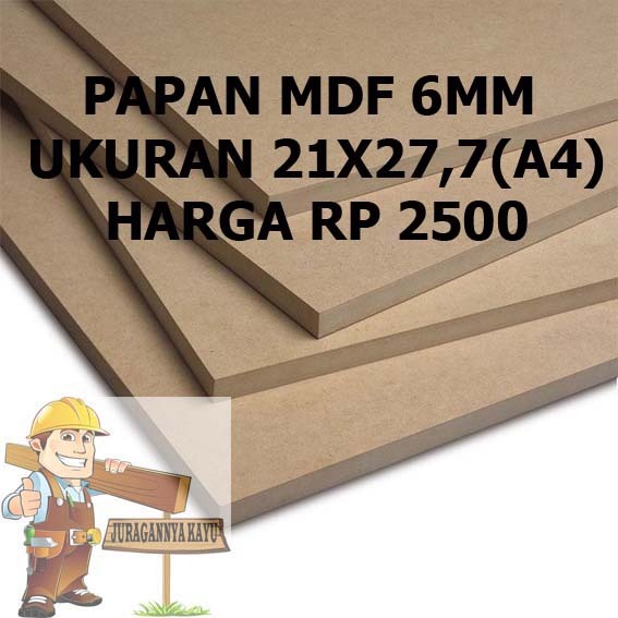 

PAPAN MDF 6MM UKURAN 21X29,7(A4)