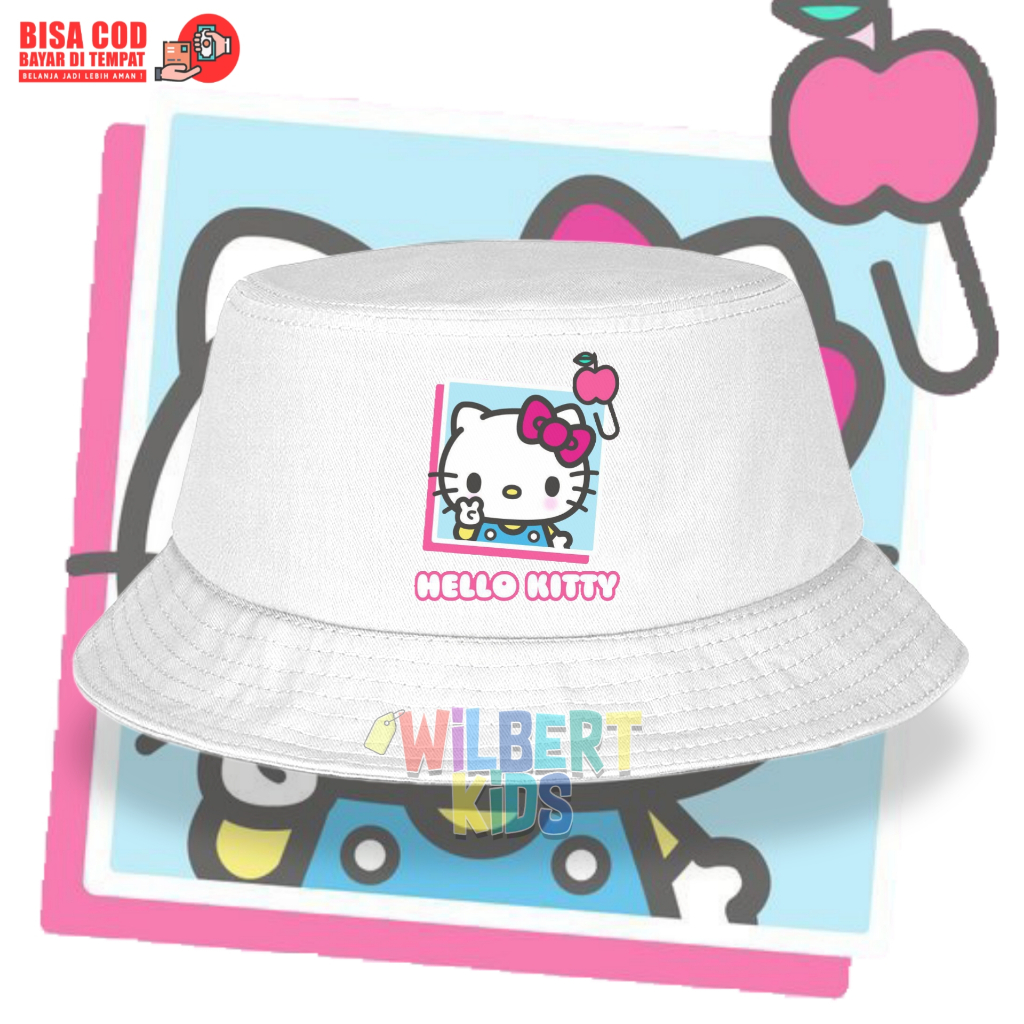 Topi Bucket Anak Hello Kitty Sanrio