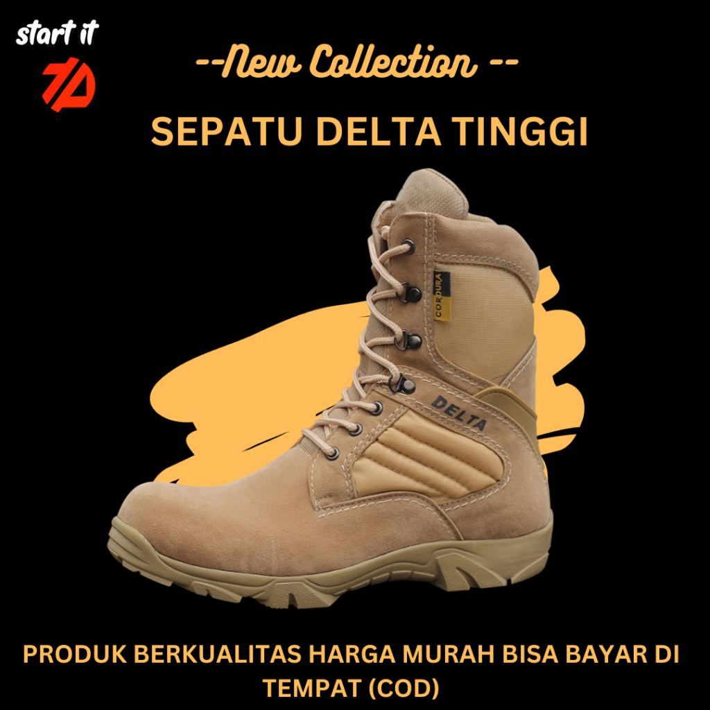 Sepatu Delta 8 Inci Tactical Army Boots Sepatu Boots PDL Delta Cordura Tracking 8inci Sepatu Safety 