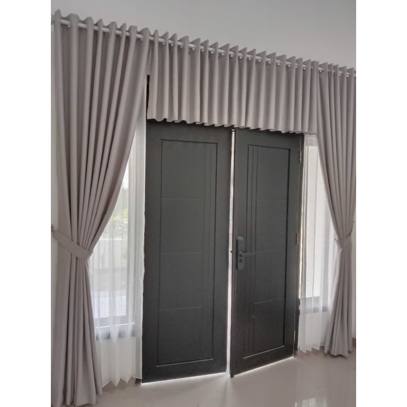 Gorden Paket Fullset 2 Jendela 1 Pintu Request Tinggi Gorden dan Tinggi Poni