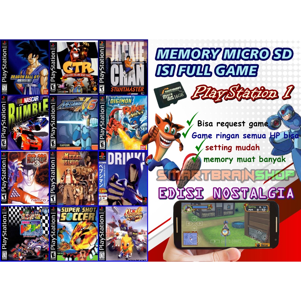 Memory Isi Full Game PS1 PSX Untuk HP & TV Android Offline