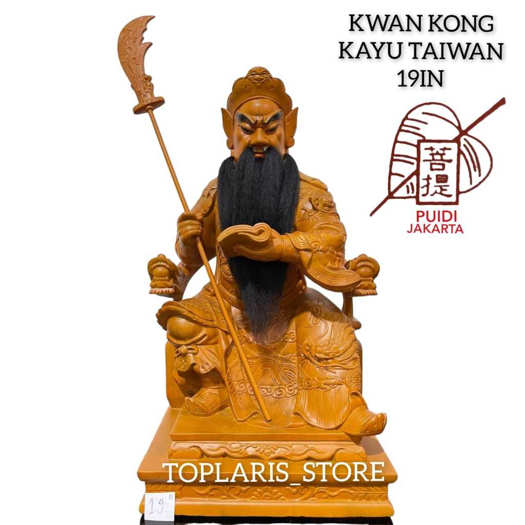 Patung Kwan Kong Kayu