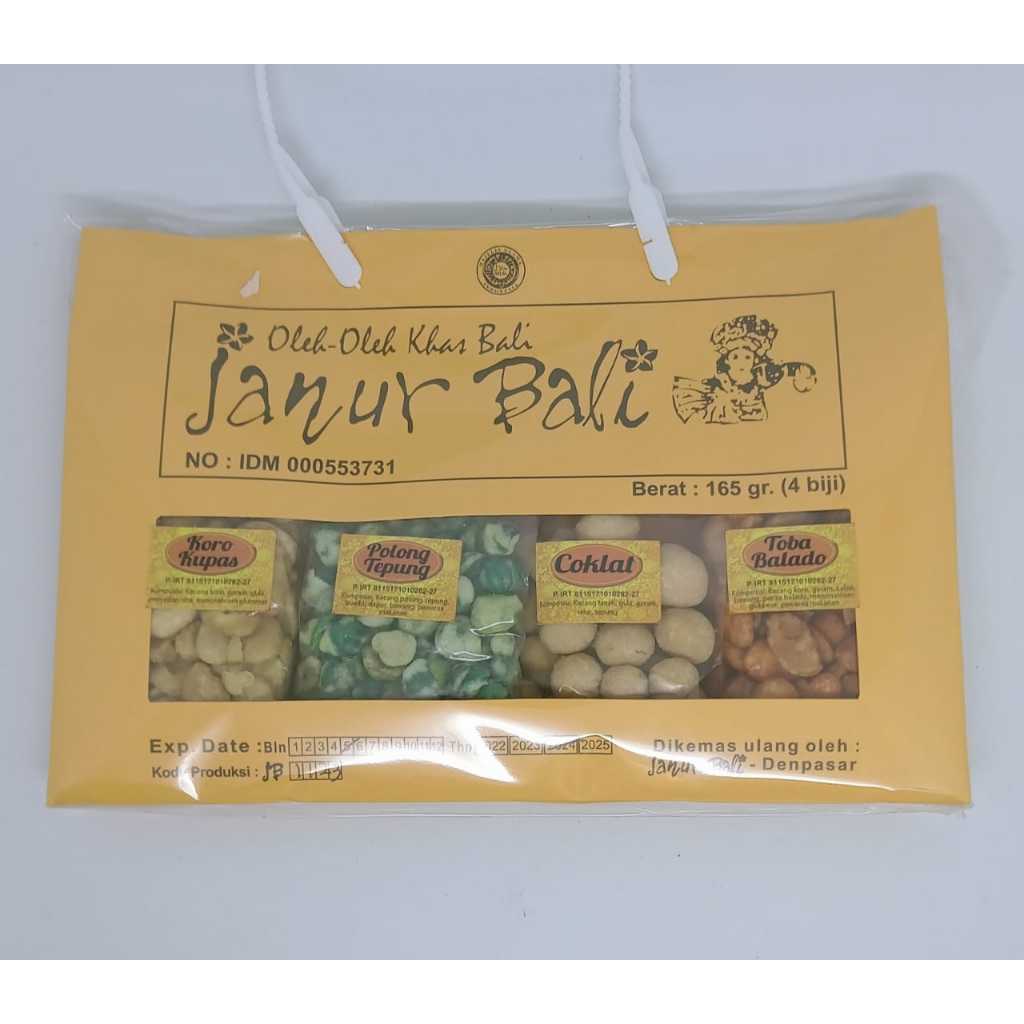 

Aneka Kacang Janur Bali Oleh oleh Khas Bali 165gr ( 4 Varian Rasa)