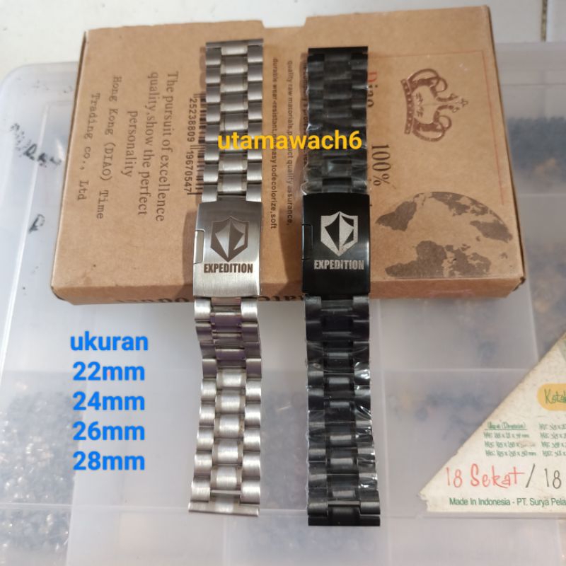 Tali Rantai Jam Tangan EXPEDITION STAINLESS STELL Copotan