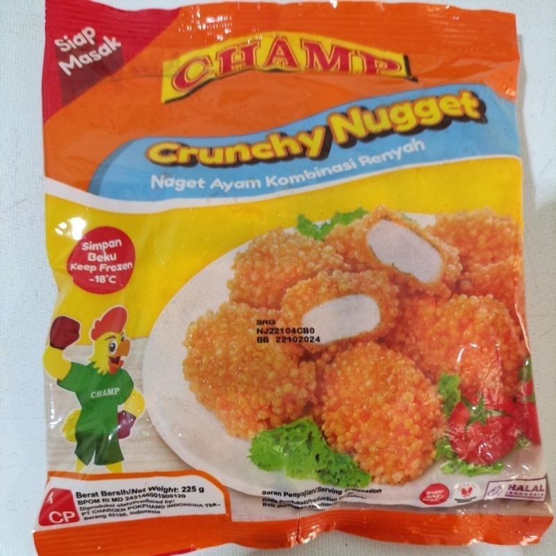 

Champ Nugget Ayam Cruncy / Champ Crunchy Nugget 225gr / naget ayam crispy