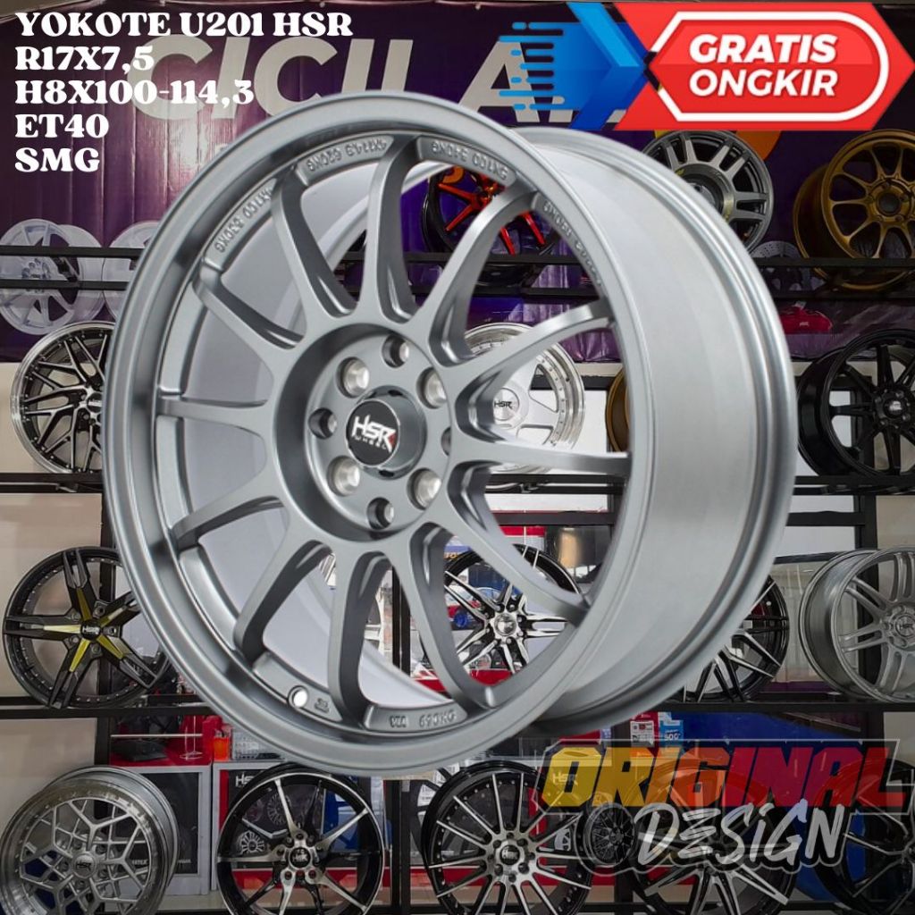 Velg Mobil Ring 17 HSR YOKOTE R17 Untuk Vios , Yaris , Avanza , Etios