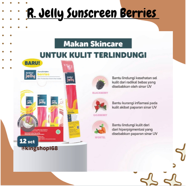 

Realfood Jelly Sunscreen Berries Bird's Nest isi 12 Pcs