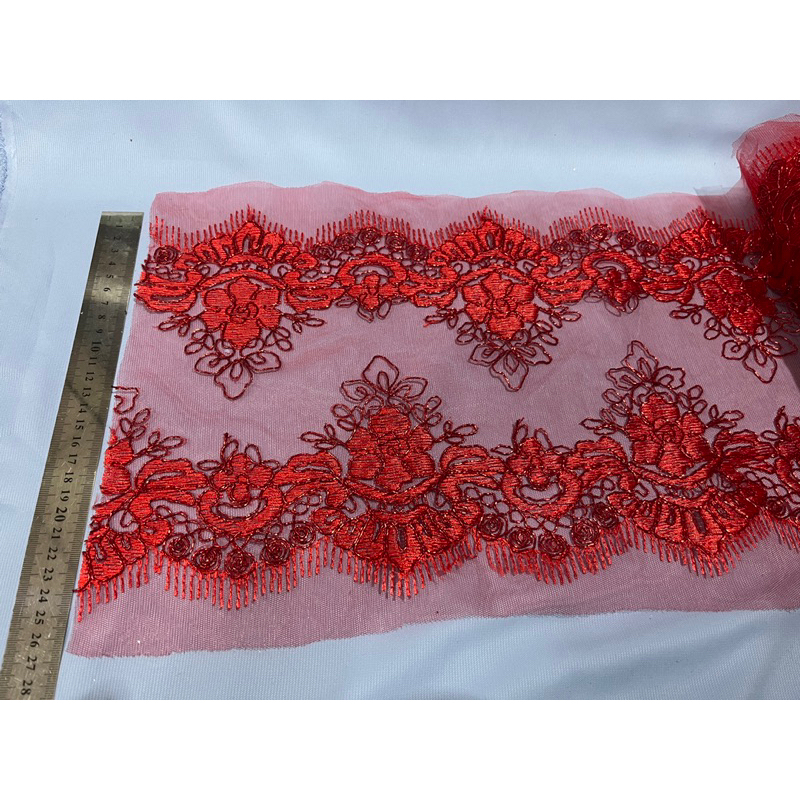 Renda Cornely Pinggiran / renda tille renda kain brokat pinggiran / lace shriming premium